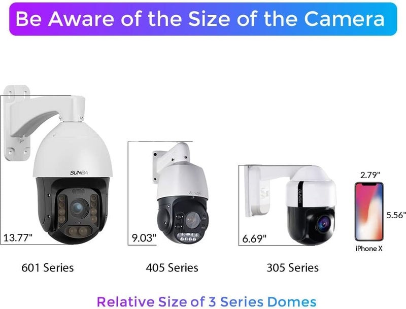 SUNBA Outdoor PTZ Analog Camera, 22X Optical Zoom, 960H CCTV Security Dome Camera, up to 328ft Night Vision with RS485 Control (405-22X) - Image 4